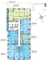 Однокомнатная квартира 38.78 м²